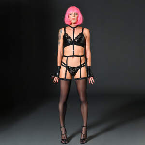 Patrice Catanzaro - Cross Dress - Mme Emilie - Straps Body - Jarretelles - Zwart