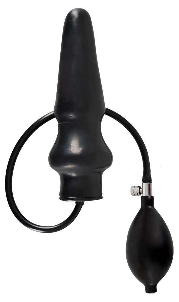 The Late X Collection - Latex Opblaasbare Butt Plug - Handpomp - Afbeelding 3