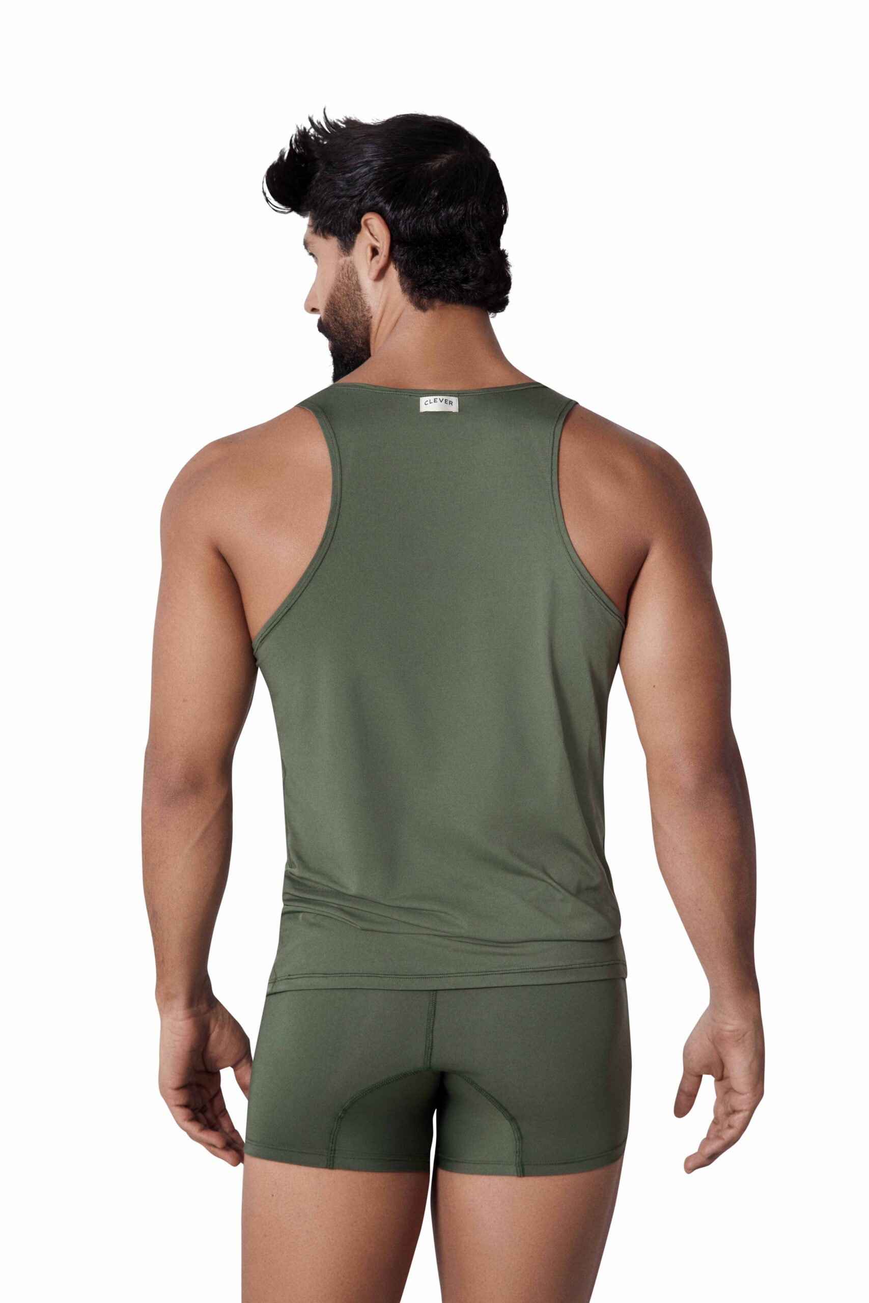 Clever Moda - Basis Tank Top - Lycra - Groen - Afbeelding 2