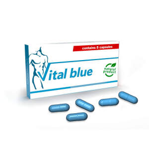 Vital Blue - All Natural - 5 Capsules - Erectie Capsules