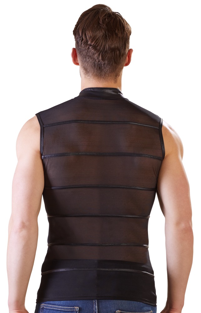 NEK - Mouwloos Shirt - Gaas - Wetlook - Zwart - Afbeelding 3