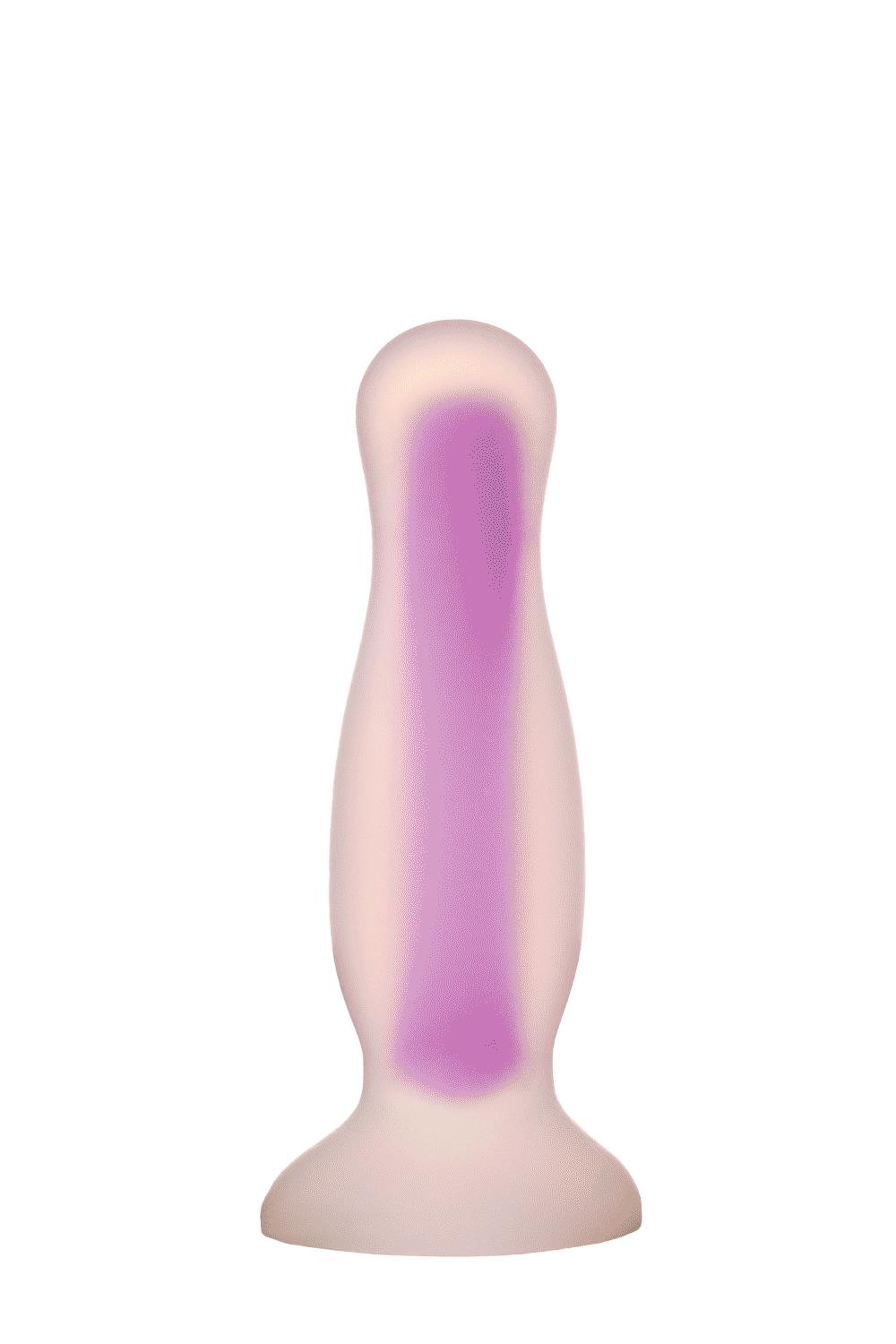 Dream Toys - Radiant - Butt Plug - Medium - Glow in the Dark - Soft Siliconen - Blauw - Afbeelding 4