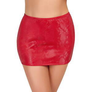 Cottelli Collection - Mini Rok Snake - Wetlook - Rood