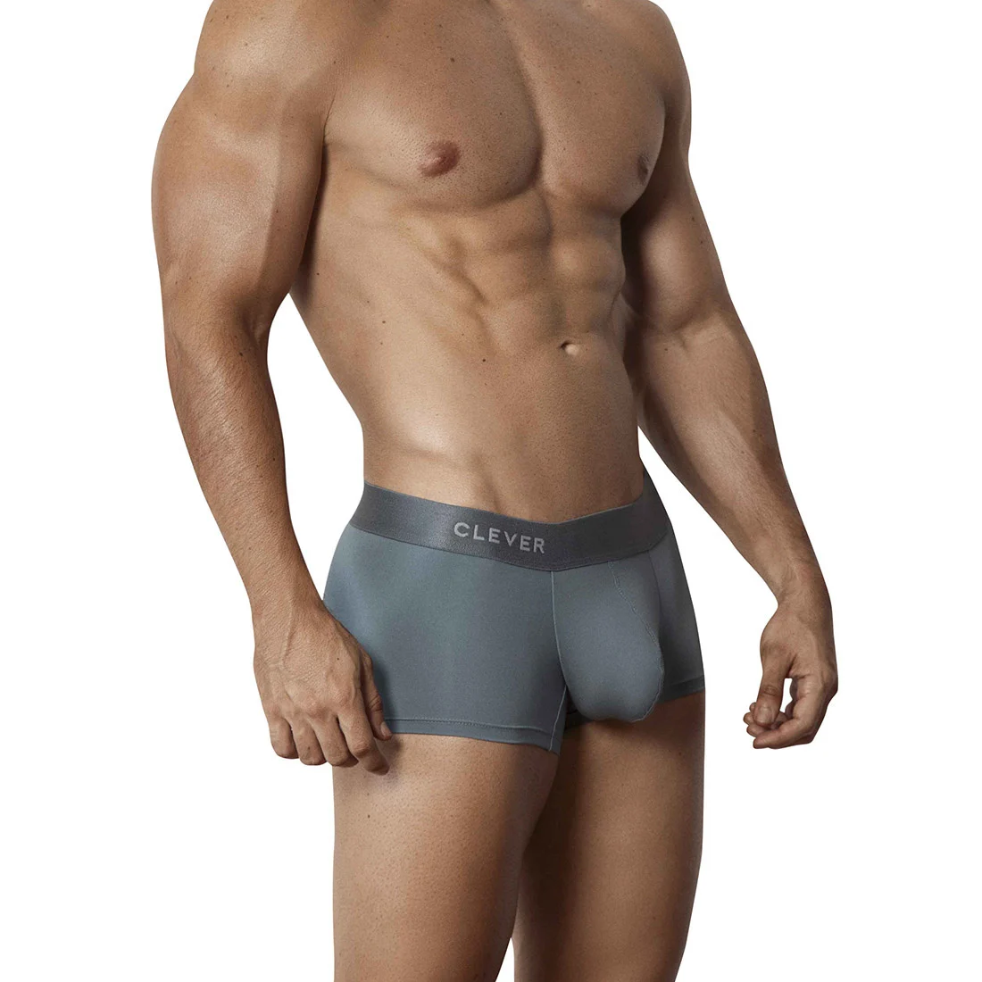 Clever Moda - Emotion Latin Boxer - Brede Band - Microvezel - Grijs - Afbeelding 2