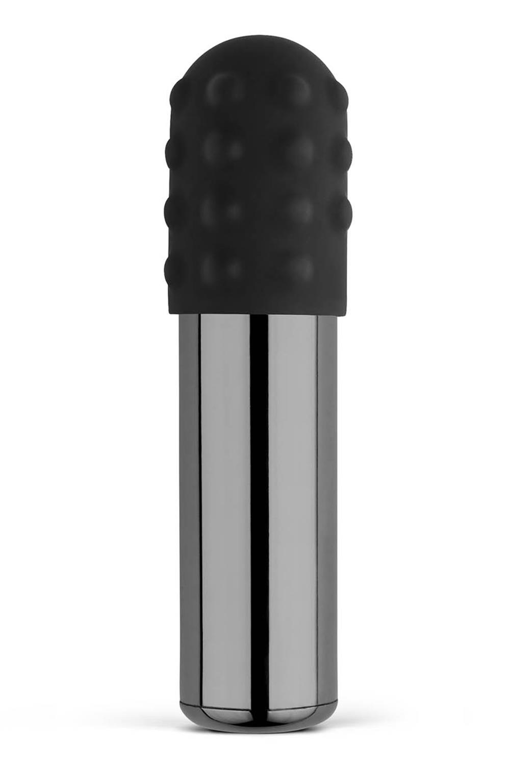 Le Wand - Bullet - Mini Vibrator - 2 Verwisselbare Opzetstukken - Zwart - Afbeelding 3