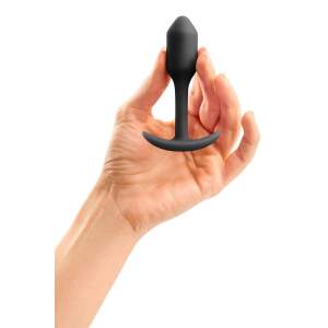 b-Vibe - Snug Plug 1 - Verzwaarde Butt Plug - Siliconen - Zwart