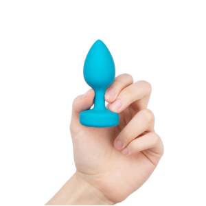 b-Vibe - Vibrating Butt Plug - Jewel - Siliconen - Petrol - S/M