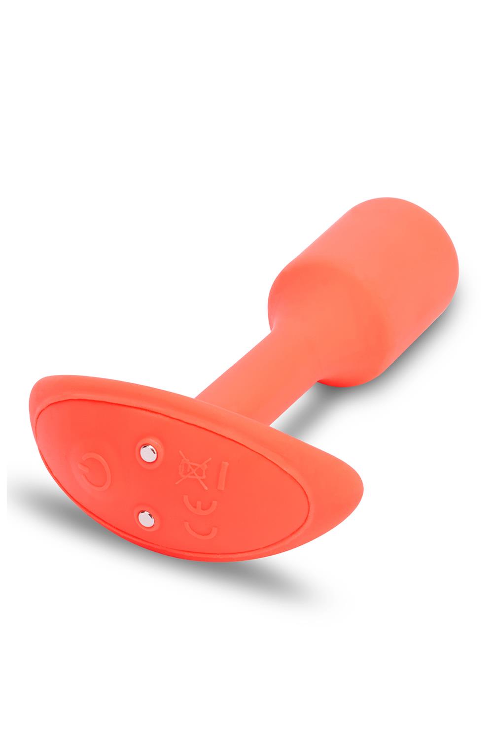 b-Vibe - Snug Plug 1 - Verzwaarde Butt Plug - Vibrerend - Siliconen - Oranje - Afbeelding 5