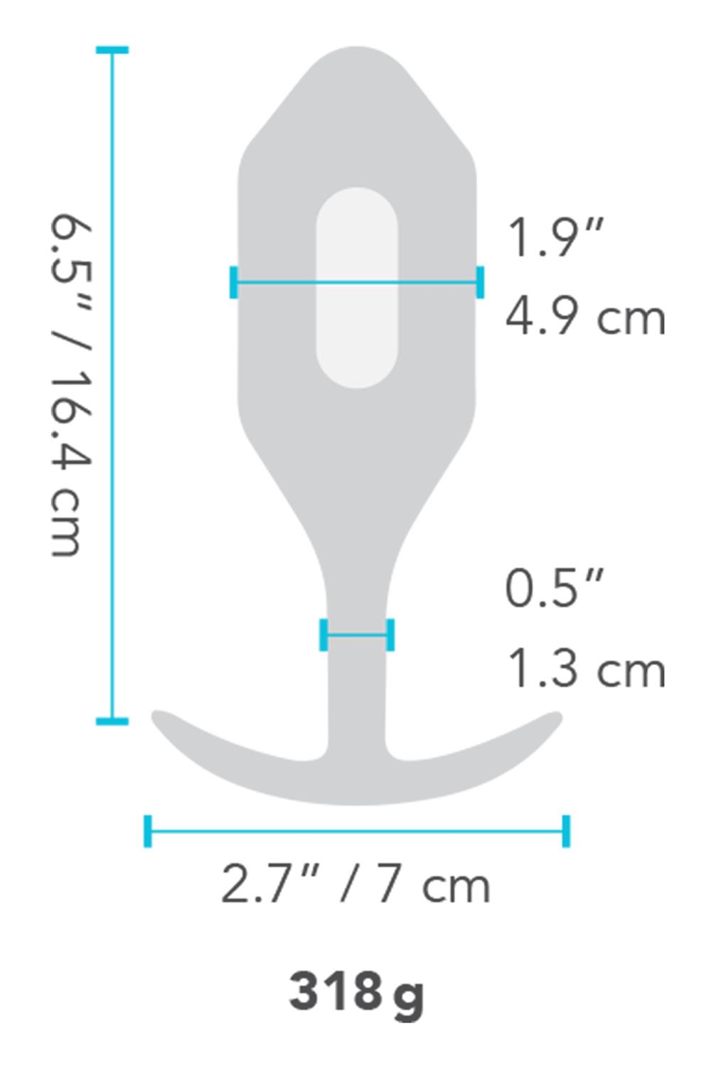 b-Vibe - Snug Plug 5 - Verzwaarde Butt Plug - Vibrerend - Siliconen - Zwart - Afbeelding 4