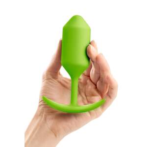 b-Vibe - Snug Plug 3 - Verzwaarde Butt Plug - Siliconen - Groen