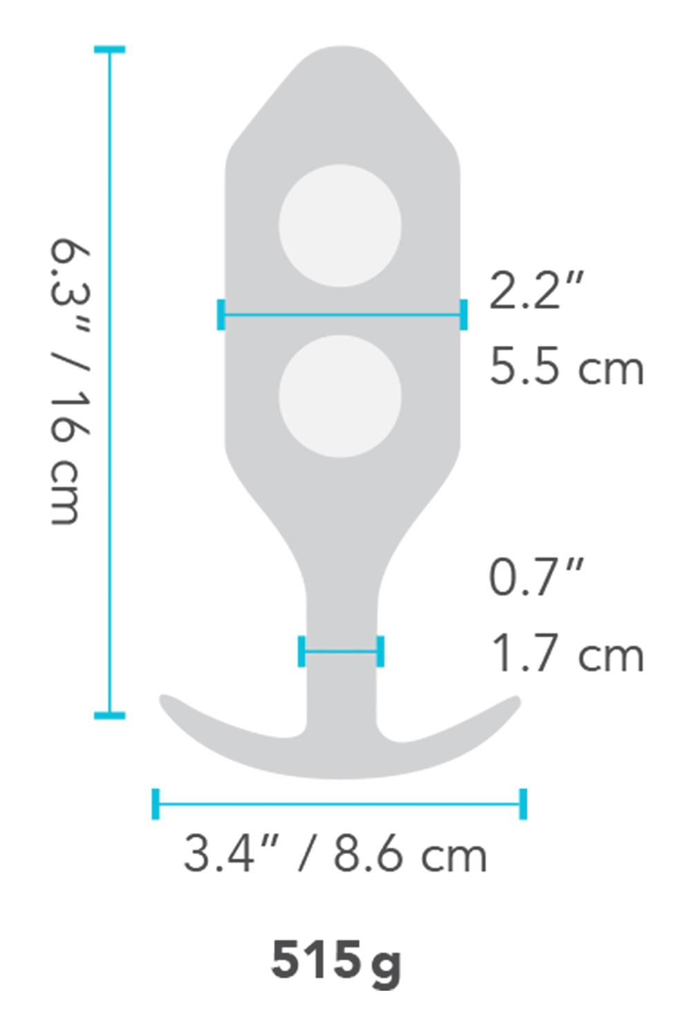 b-Vibe - Snug Plug 6 - Verzwaarde Butt Plug - Siliconen - Rood - Afbeelding 5