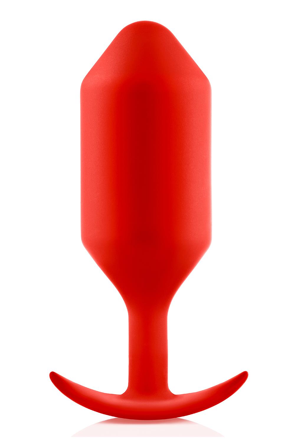 b-Vibe - Snug Plug 6 - Verzwaarde Butt Plug - Siliconen - Rood - Afbeelding 3