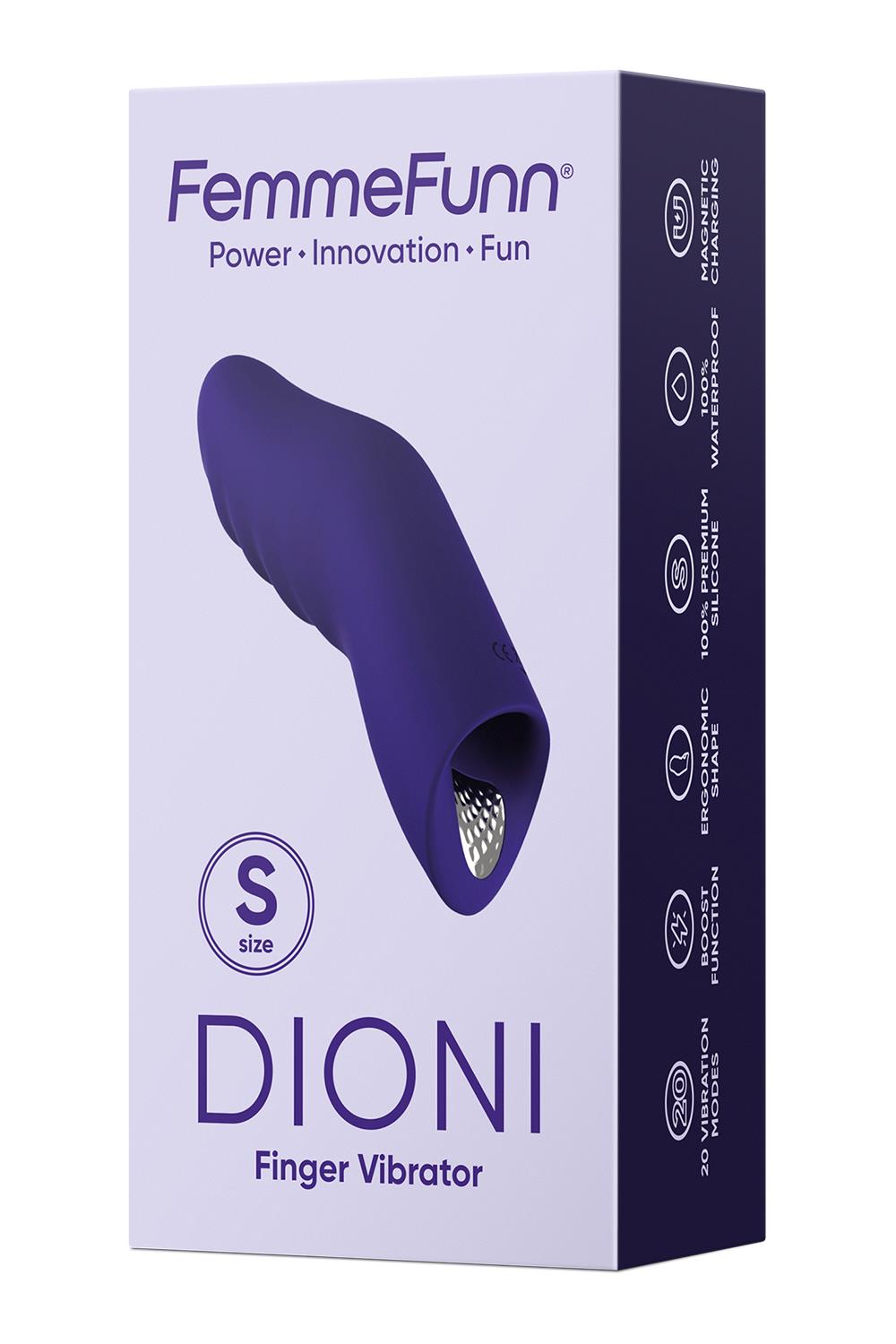 FemmeFun - Dioni Small - Vinger Vibrator - 20 Vibratie Modi - Paars - Afbeelding 6