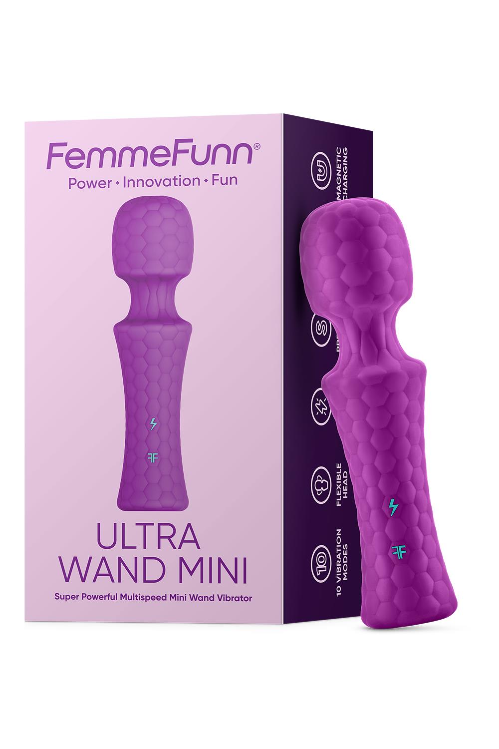 FemmeFun - Ultra Wand Mini - Super Krachtig - Paars - Afbeelding 5