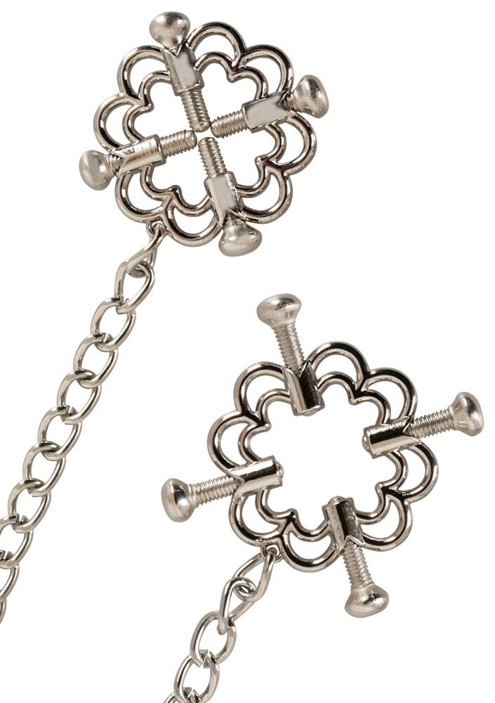 Bad Kitty - Tepelklemmen - Tepeldecoratie - Ketting - Zilver