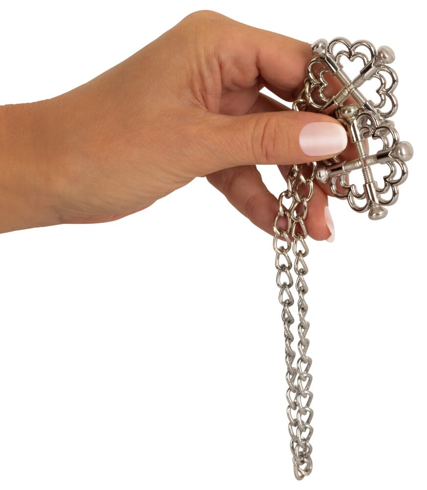 Bad Kitty - Tepelklemmen - Tepeldecoratie - Ketting - Zilver - Afbeelding 2