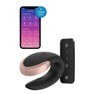 Satisfyer - Double Love - Partner Vibrator - Met App - Zwart