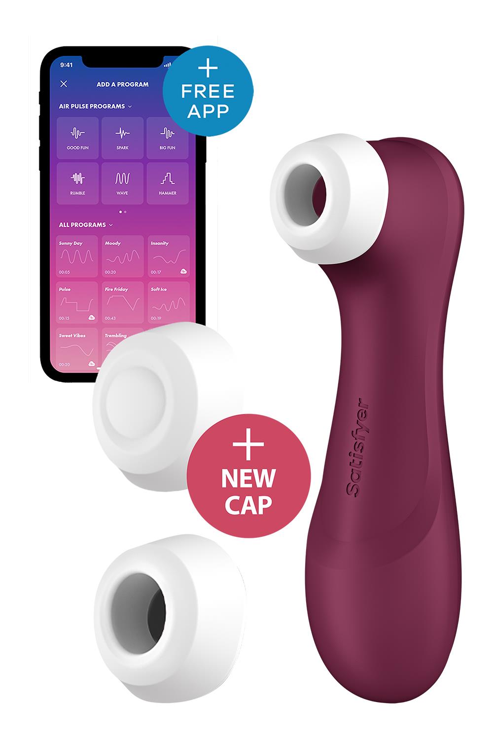 Satisfyer - Pro 2 Generation 3 - Liquid Air Technology - Vibraties - Met App - Wijnrood