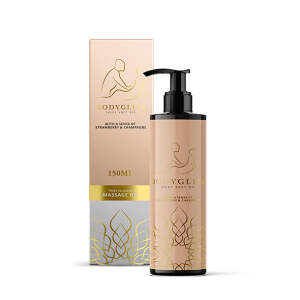 Bodygliss - Massageolie - Glijmiddel - Silky Soft Oil - Aardbei en Champagne