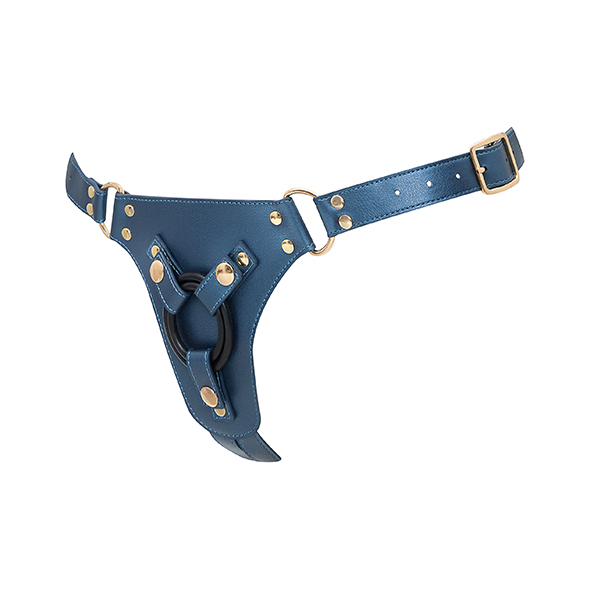 Strap-On-Me - Voorbind Harnas - Maat XS - XXL - PU-leer - Blauw - Afbeelding 5