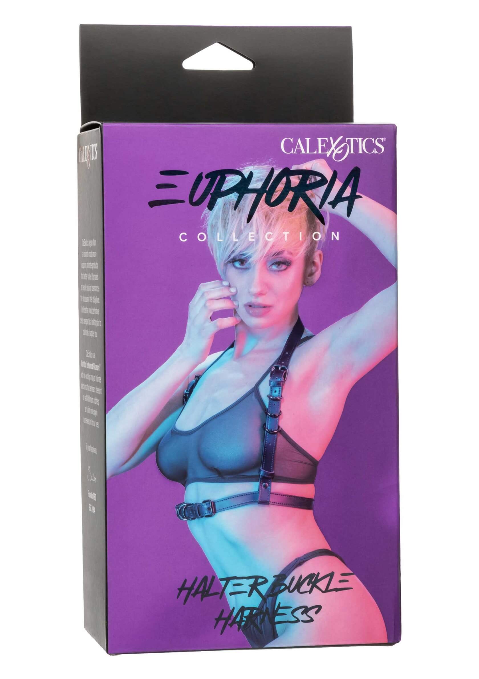 CalExotics - Euphoria - Halter - Harnas - PU-leer - Zwart - Afbeelding 5