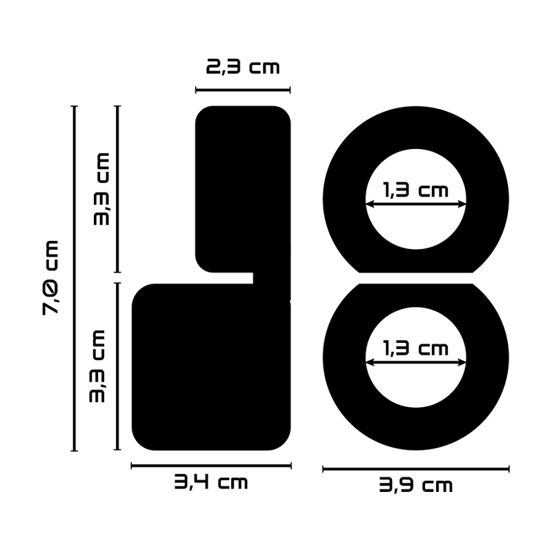 Flexibele Dubbele Cockring Zwart PR09 - Powering - Afbeelding 4