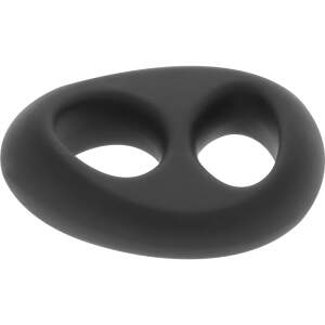 Flexibele Dubbele Cockring Zwart PR13 - Powering