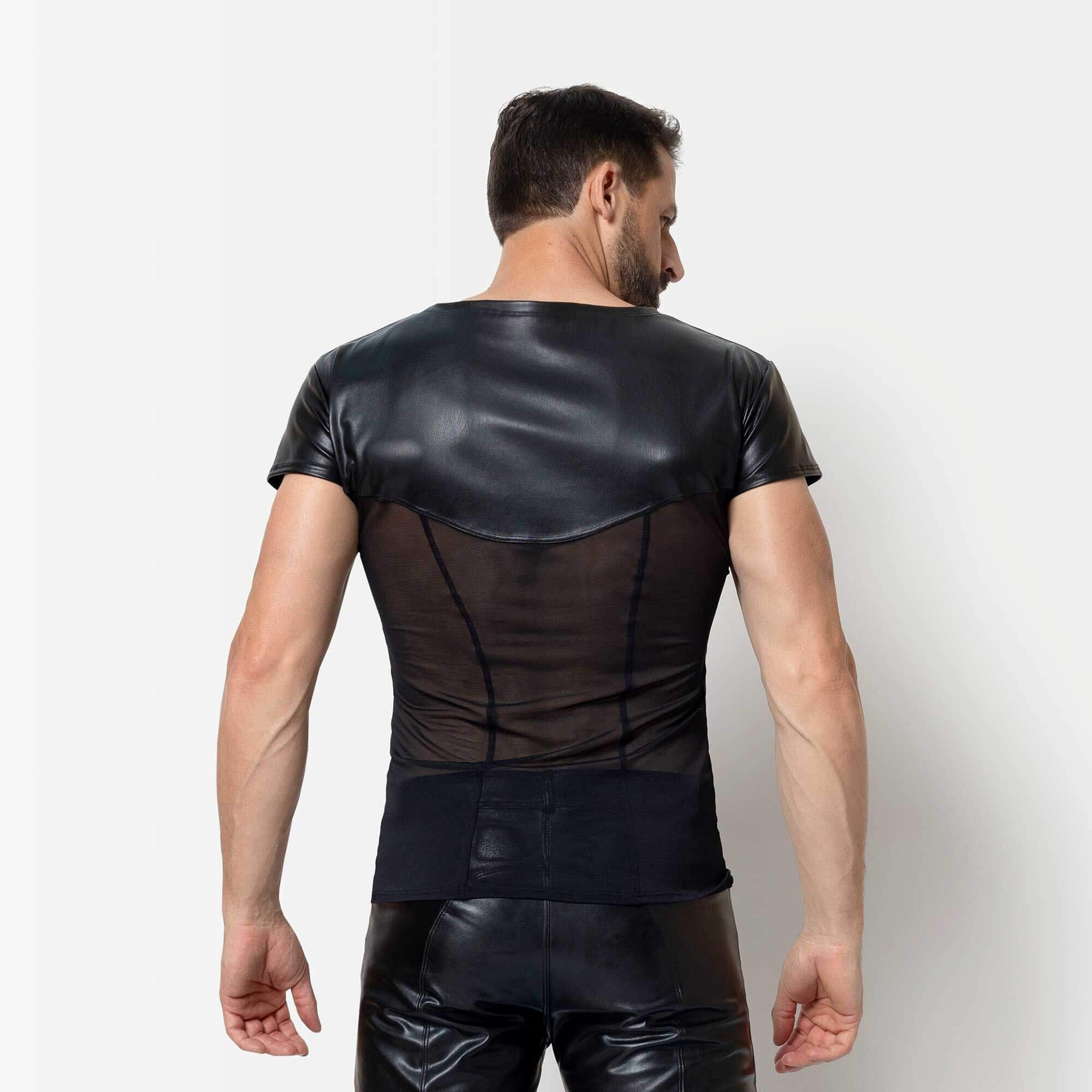 Patrice Catanzaro - Hakon Shirt - Gaas - Pu-Leer - Zwart - Afbeelding 2