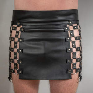 Leren Rok met Ringen - Bizonder