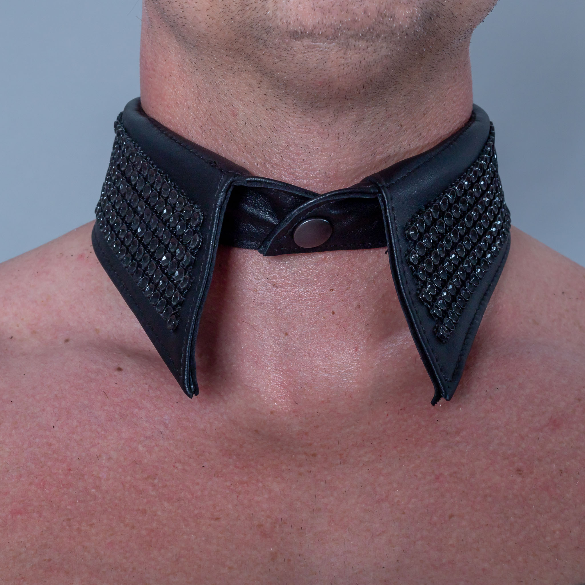 Leren Kraag Strass Chippendales - Bizonder