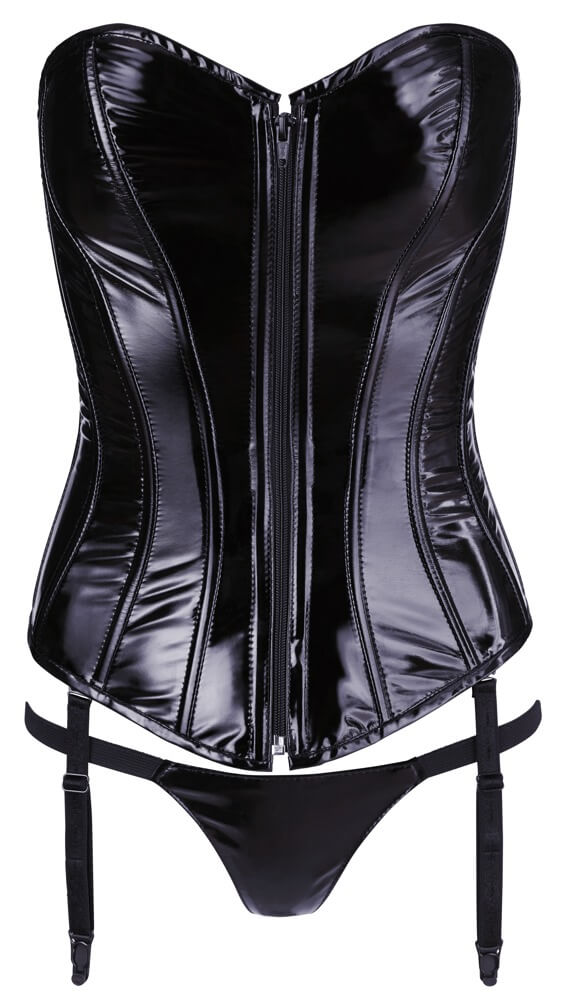 Black level - Corset - Deimos - Rits - Lak - Zwart - Afbeelding 5