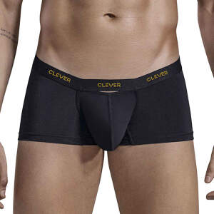 Clever Moda - Luxury Trunks - Boxershort - Open Pouch Design - Brede Band - Zwart
