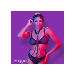CalExotics - Euphoria - Multi Chain Harnas - Metaal - PU-leer - Zwart
