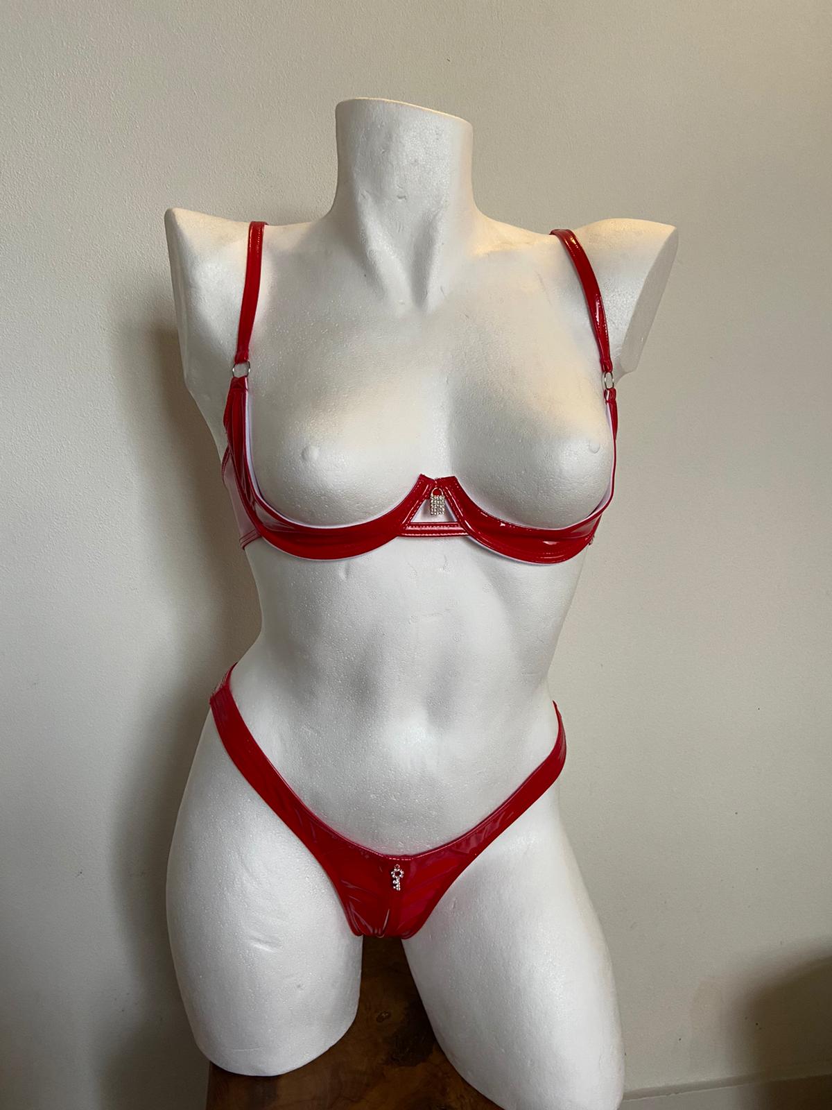 Patrice Catanzaro - Annabelle Open Cup BH - Lak - Rood - Afbeelding 2