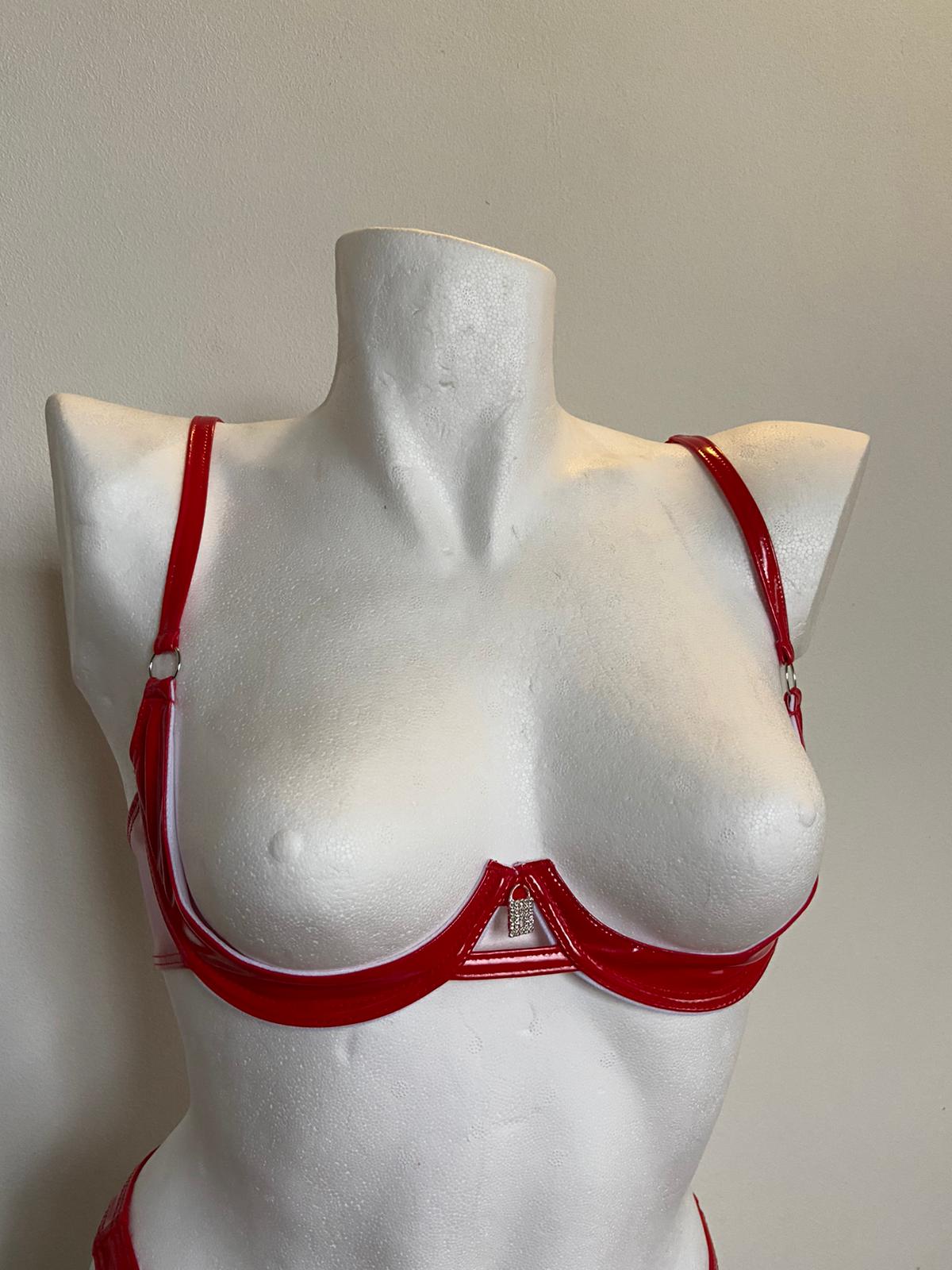 Patrice Catanzaro - Annabelle Open Cup BH - Lak - Rood - Afbeelding 3