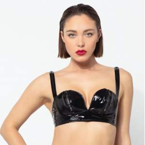Patrice Catanzaro - Sphynx Brassiere - BH - Rits - Lak - Zwart