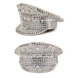 Pet - Piloot - Politie - Studs - Pailletten - Glinsterend - Zilver