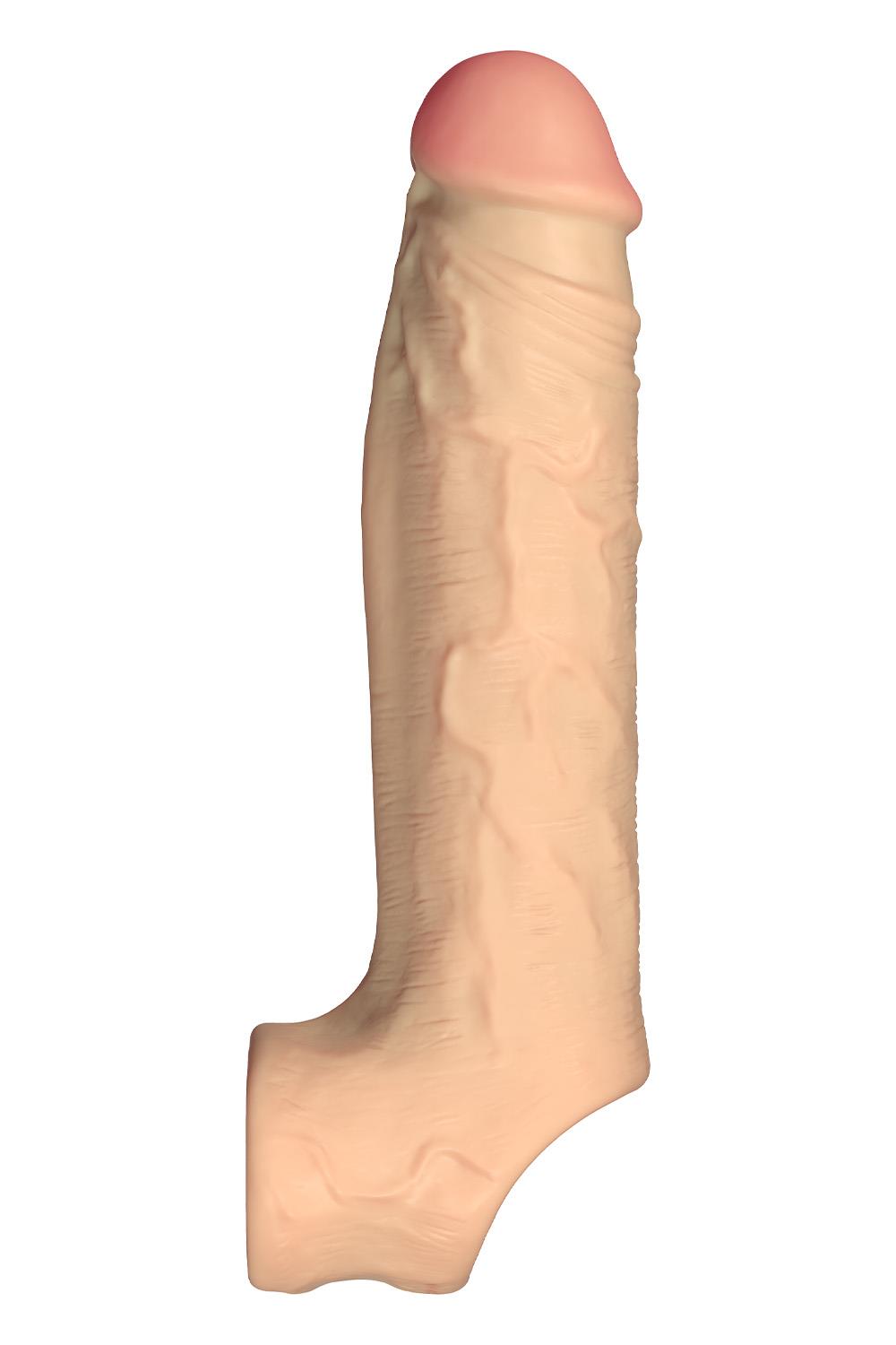 Shaft - Vibrerende Pennissleeve - Holle Dildo - Siliconen - Nude