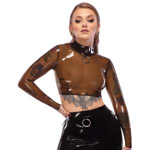 The Latex Collection - Top - Lange Mouw - Semi Transparant - Latex
