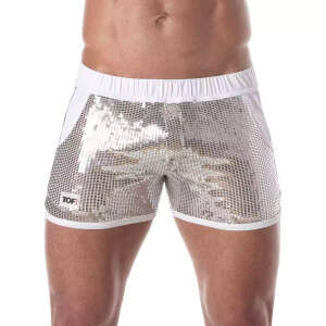 TOF PARIS - Glitter - Short - Pailletten - Wit - Zilver