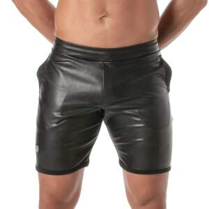 TOF PARIS - Kinky Long Shorts - PU-leer - Zwart