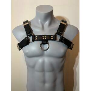 Borstharnas - Verstelbaar - Leer - Zwart