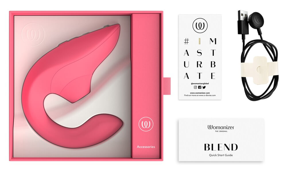 Womanizer - Blend - Clitoris Luchtdruk Stimulator - G-Spot Vibrator - Rabbit - Vibrant Rose - Afbeelding 3