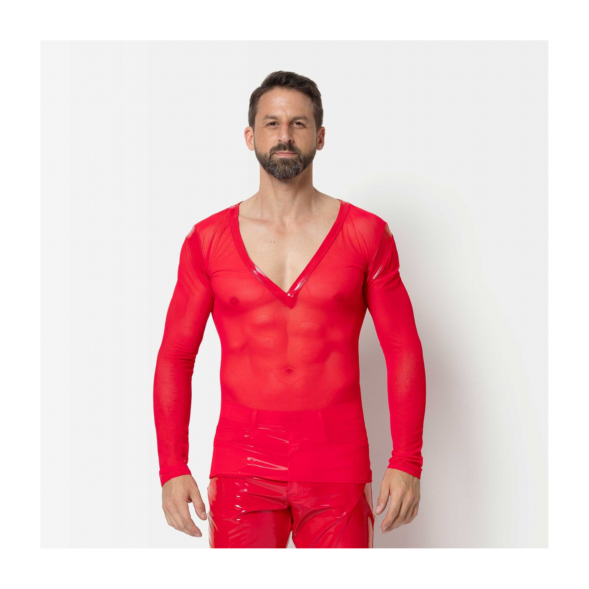 Patrice Catanzaro - Ali Tee Shirt - Lak Accenten - Gaas - Rood