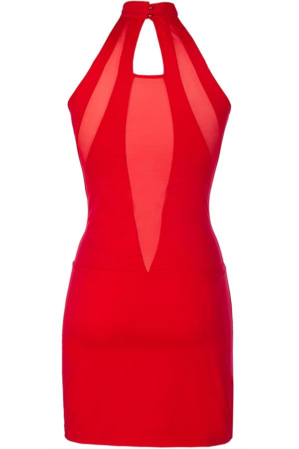 Axami - Jurk Persee - Lycra - Gaas - Rood - Afbeelding 4