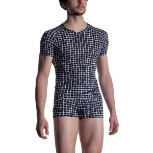 Manstore M800 V-Neck Tee White/Black