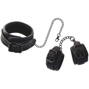 Kunstleren Collar met Handboeien - Fetish Submissive