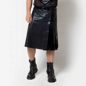 Patrice Catanzaro - Ingvald Kilt - Rok - PU-leer - Lak - Zwart
