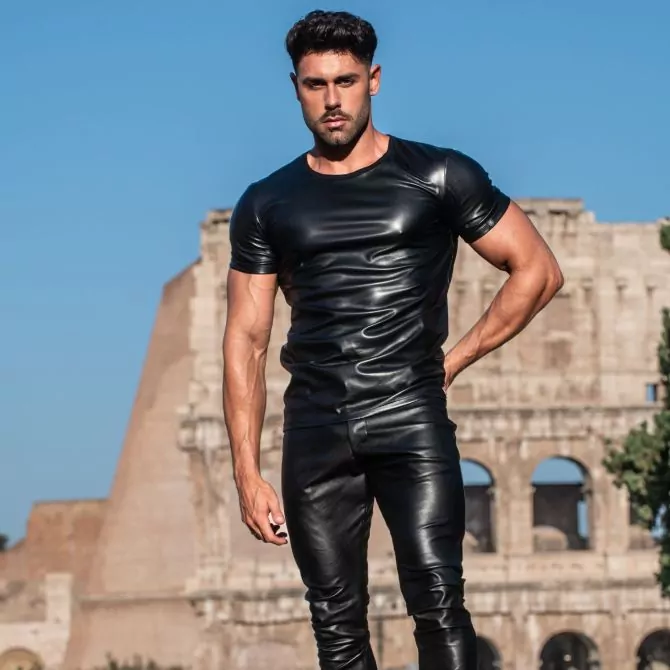 TOF PARIS - Kinky T-Shirt - PU-leer - Zwart - Afbeelding 2