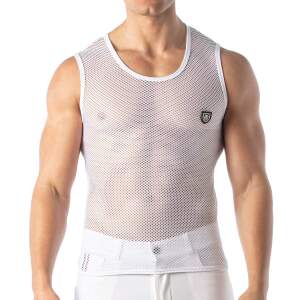 TOF PARIS - Tank Top - Visnet - Wit
